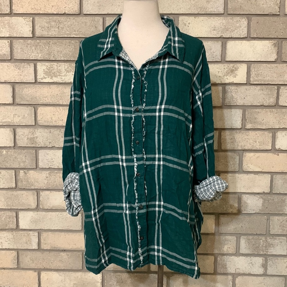 Green plaid XXL